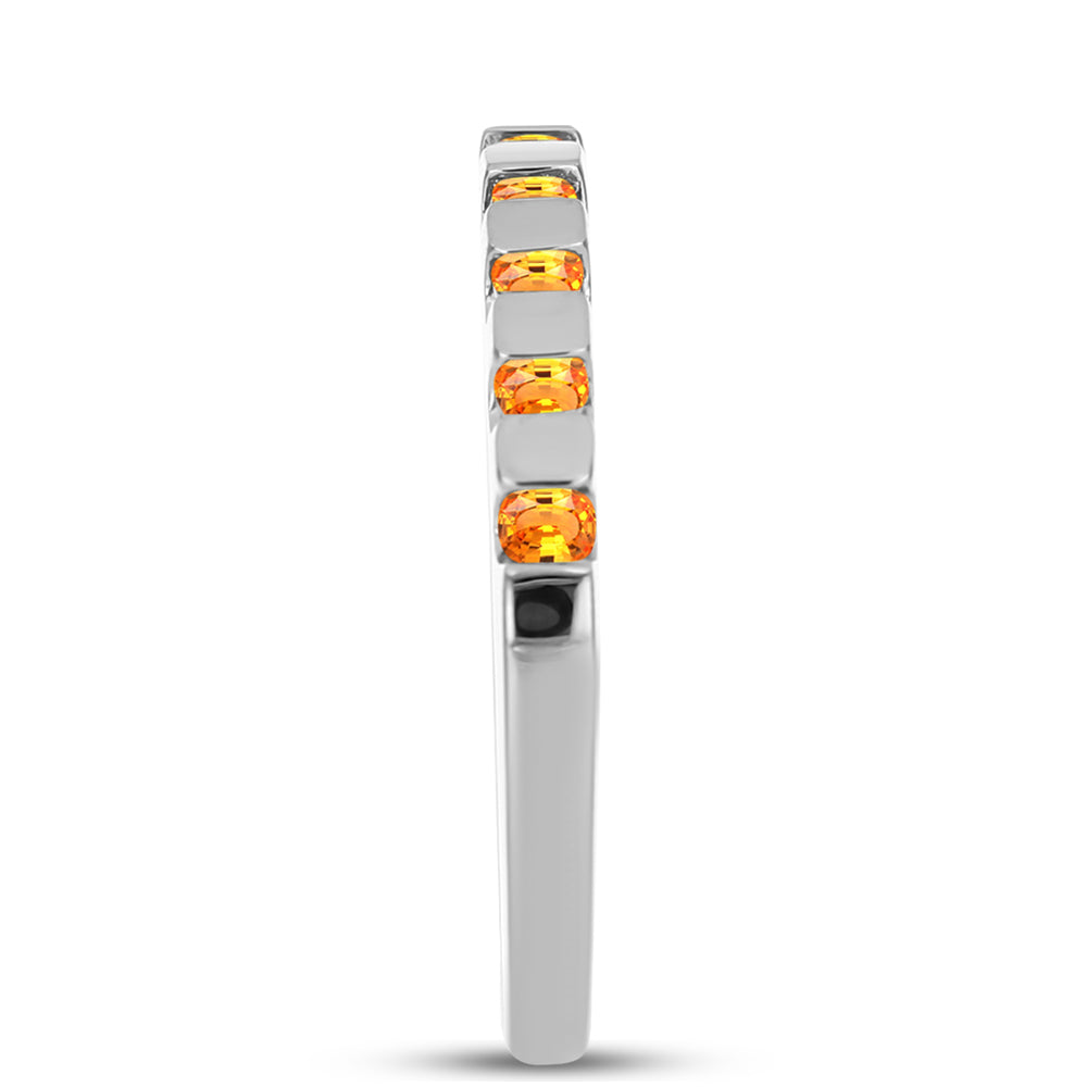 Strieborný Prsteň s Padparadscha Zafírom