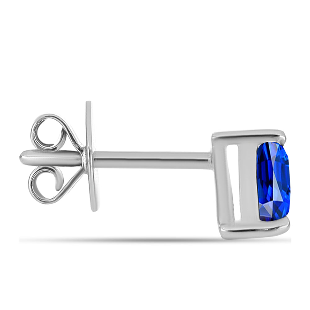 Strieborné Náušnice s Austrálskym Modrým Zafírom