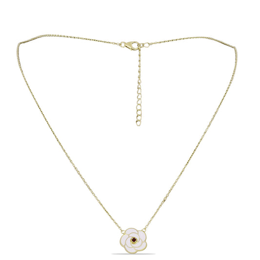 Pozlátený Strieborný Náhrdelník s Bartonským Granátom