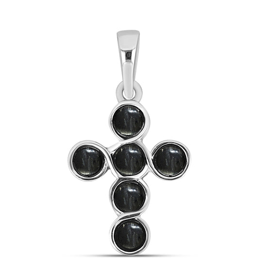 Kríž Strieborný Prívesok s Picasso Jaspisom