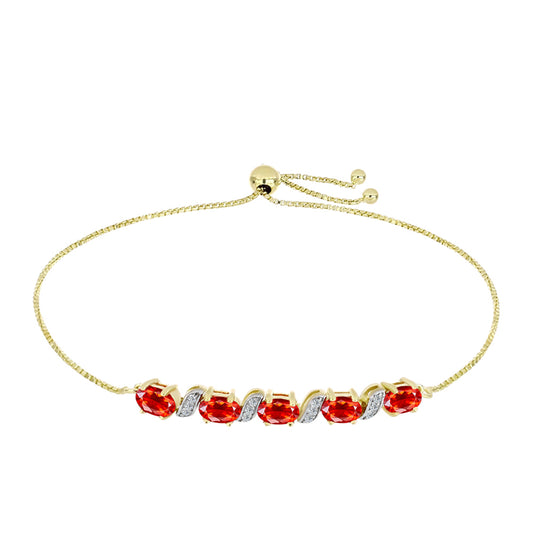 Pozlátený Strieborný Náramok s Etiópskym Červeným Opálom z Lega Dembi a Bielym Topásom