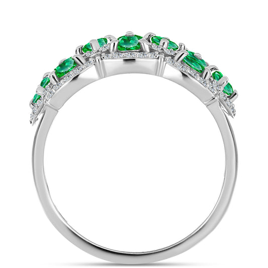 Strieborný Prsteň s Kijani Granátom