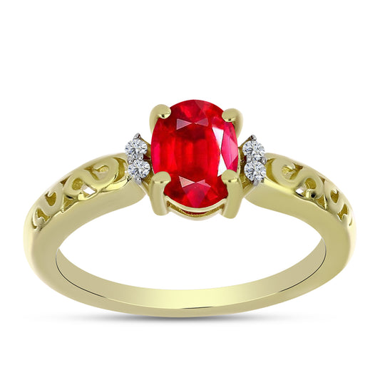 Pozlátený Strieborný Prsteň s Červeným Achátom a Bielym Topásom