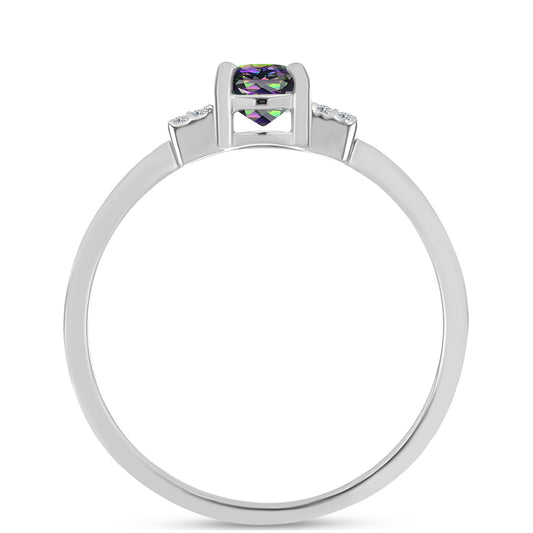 Strieborný Prsteň s Bielym Topásom