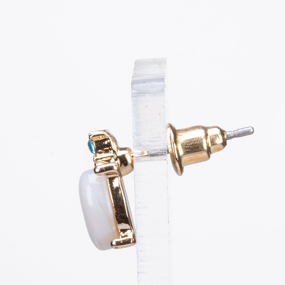 Pozlátené Zliatinové Sada s Modrým Emporia® Krištáľom a Emporia Kryštálom Opálovej Farby