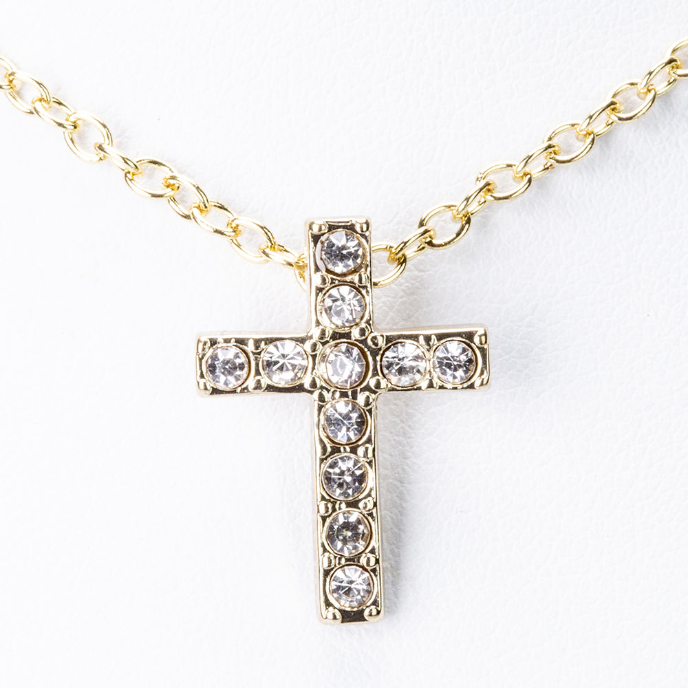 Pozlátené Zliatinové Sada s Bielym Emporia® Krištáľom ( Náhrdelník+Náušnice+Prívesok )