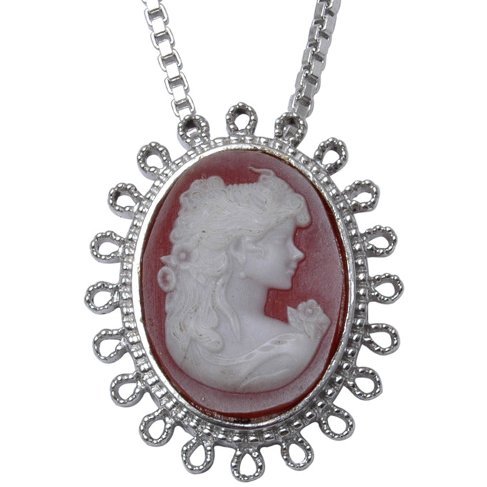 Pozlátený Zliatinový Cameo Prívesok s Emporia Krištáľom