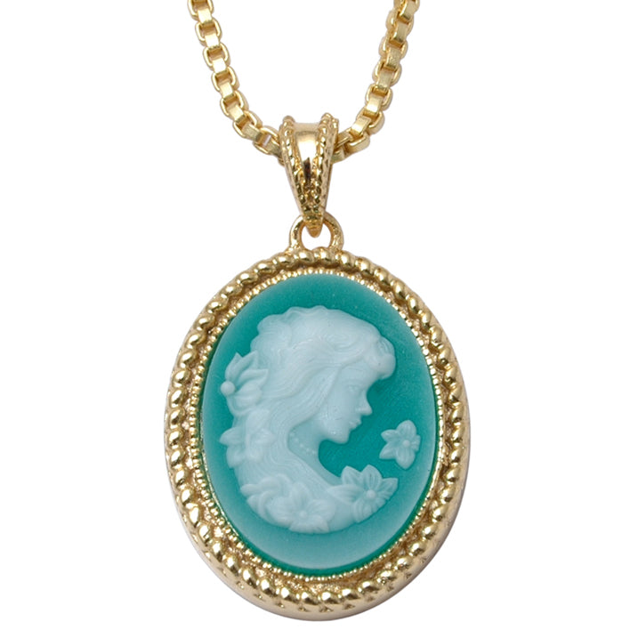 Pozlátený Zliatinový Cameo Prívesok s Emporia Krištáľom