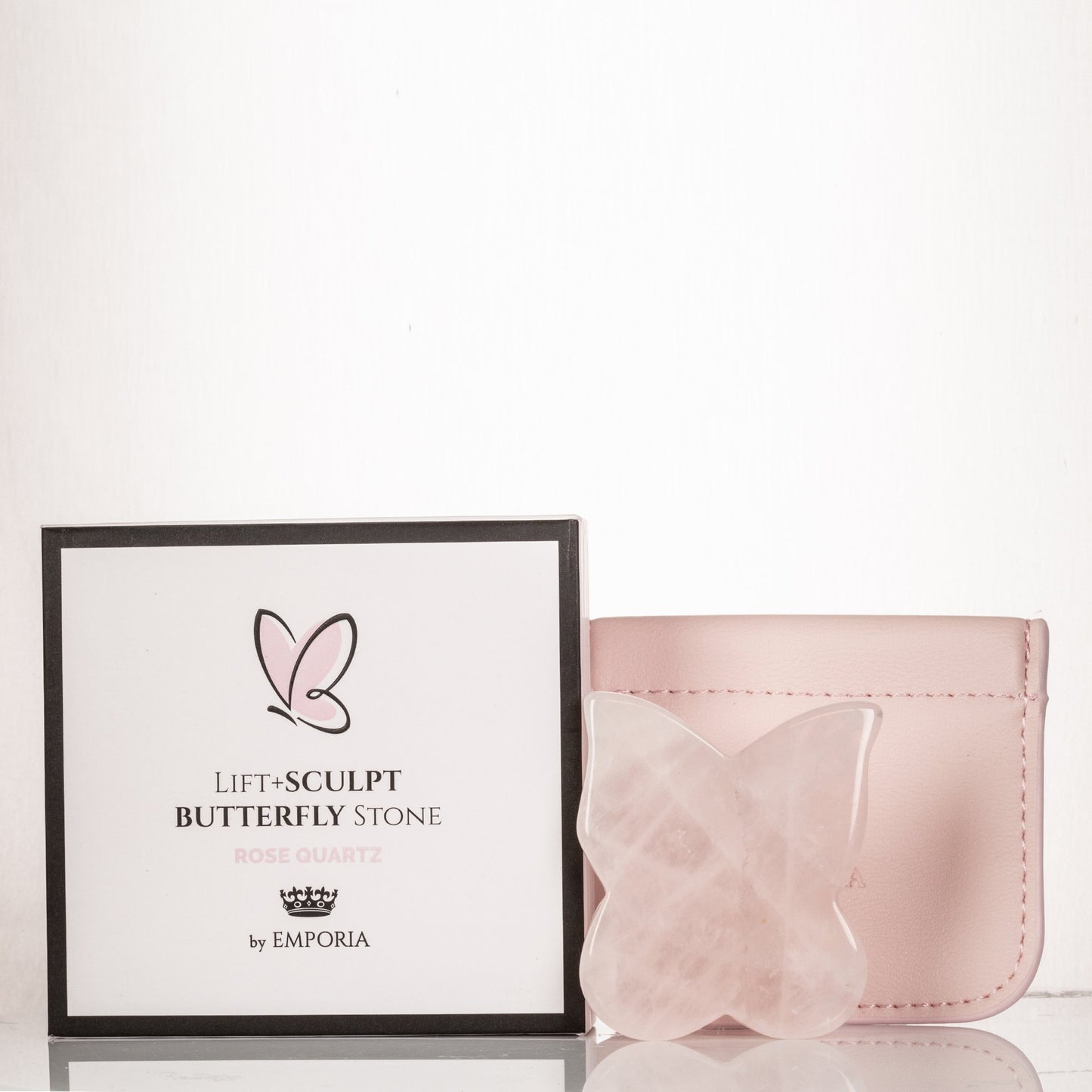 Spevňujúci Motýlí Kameň na Masáž Tváre, 100% Ruženín