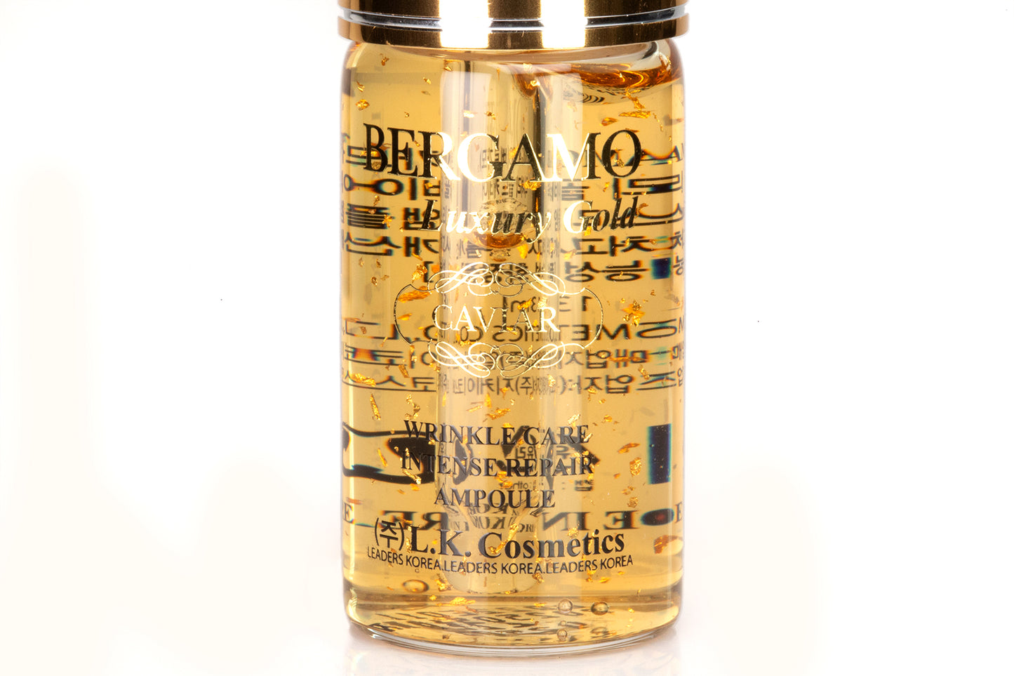 BERGAMO LUXURY GOLD 4-kusová Sada Ampuliek Kolagén & Kaviár, 13 ml x 4