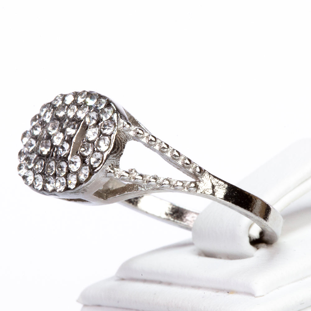 Pozlátený Zliatinový Hodinky s Bielym Emporia® Krištáľom (Náhrdelník+Náušnice+Náramok+Prívesok)