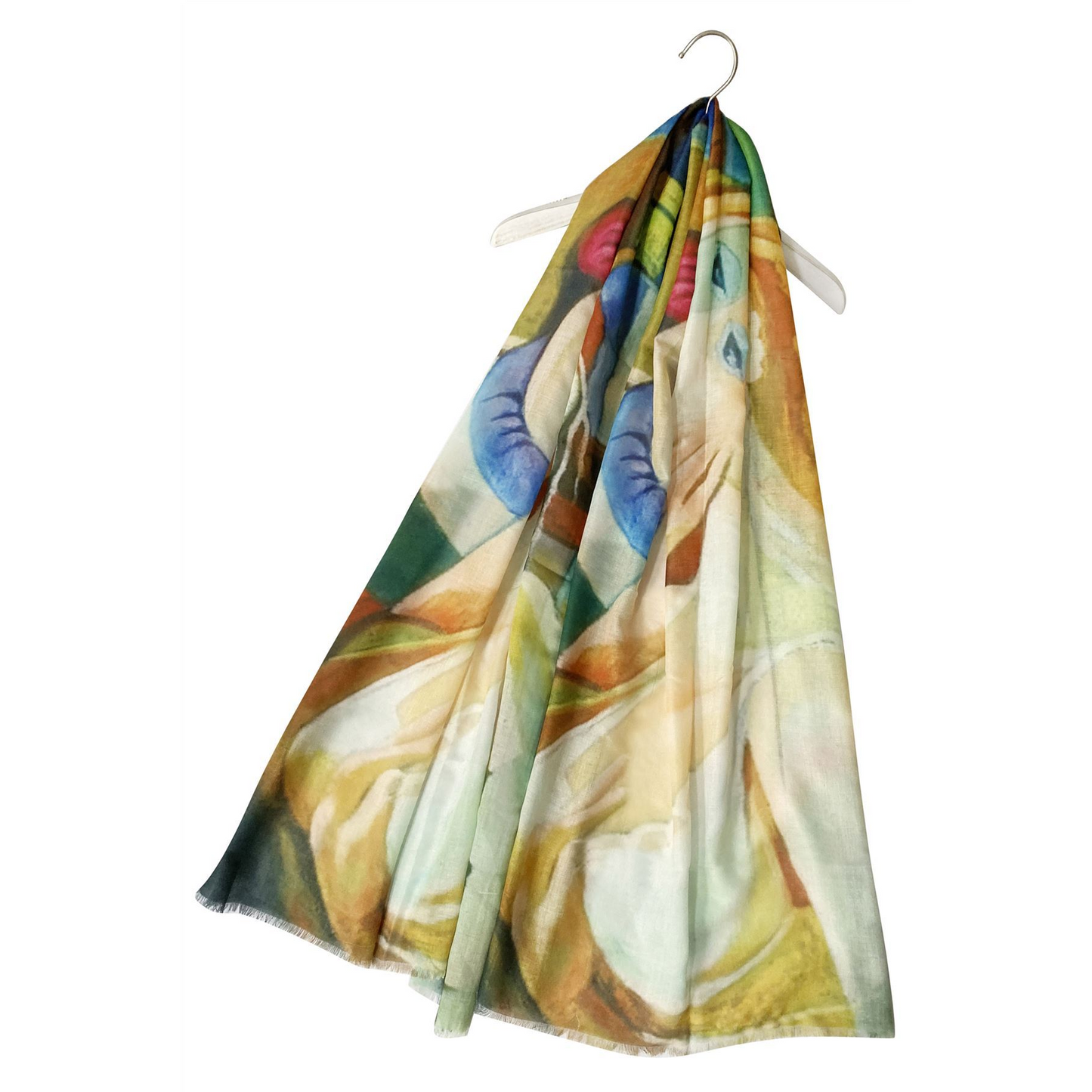 Bavlnený Šál-šatka, 70 cm x 180 cm, Picasso - Abstraktný portrét