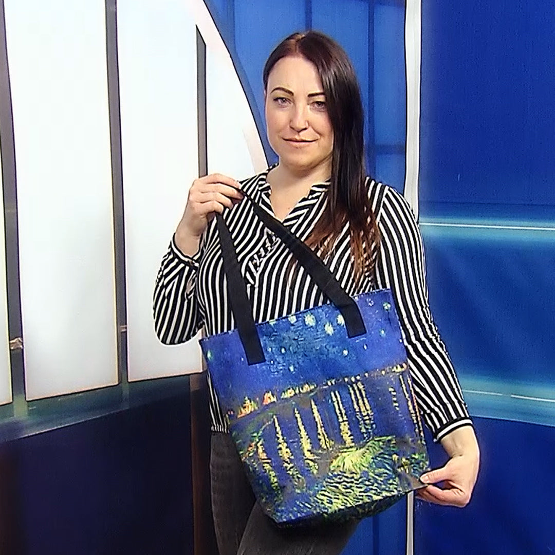 Nákupná taška, Van Gogh - Starry Night Over The Rhone, 38 cm x 10 cm x 36 cm