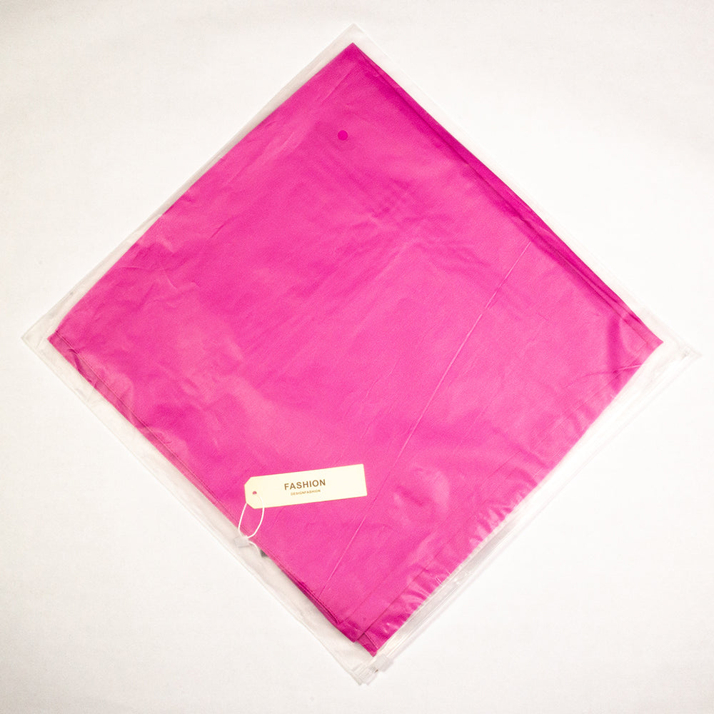 100% Hodvábny Šál, 90 cm x 180 cm, Fuchsiovo Ružová