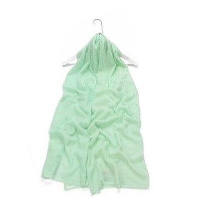 Šál-šatka zo 100% čistého Kašmíru, 80 cm x 200 cm, Mätová