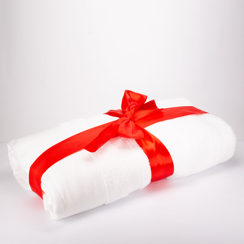 3+3+1 Darčeková Sada Nadrozmerných Uterákov zo 100% Mikrobavlny, 500 GSM, Snehovo Biela