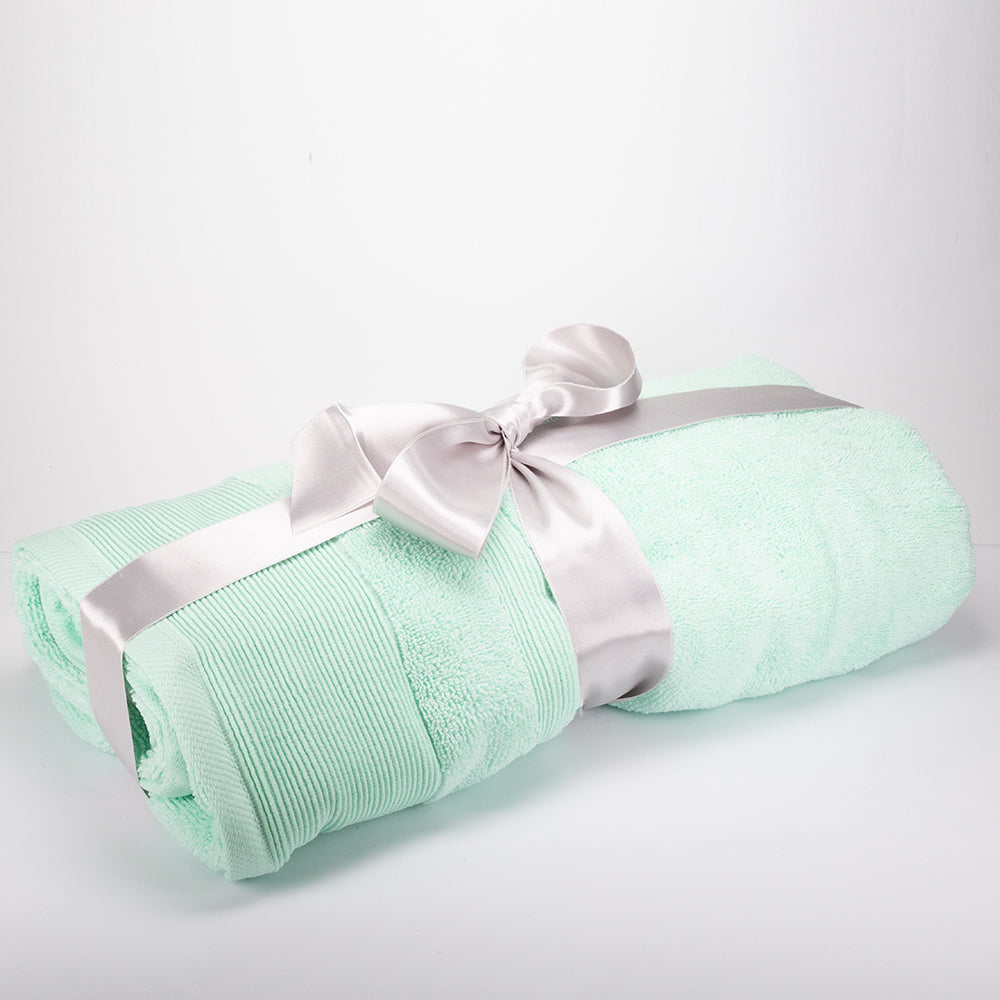 3+3+1 Darčeková Sada Nadrozmerných Uterákov zo 100% Mikrobavlny, 500 GSM, Mätovo Ružová