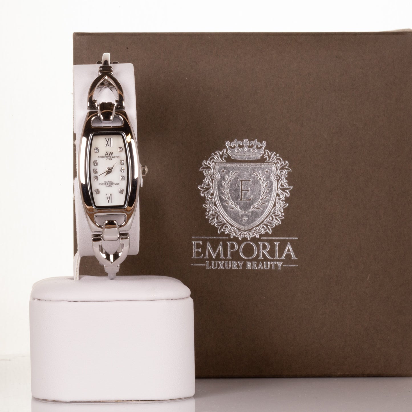 Bielym Zlatom Pozlátený Zliatinový Hodinky