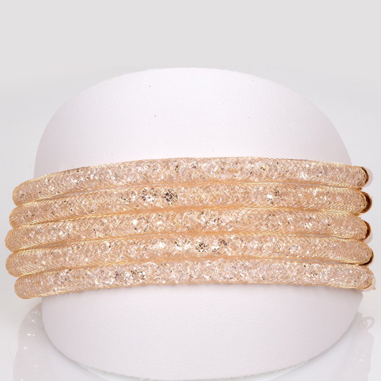 Pozlátené Zliatinové Sada s Bielym Emporia® Krištáľom