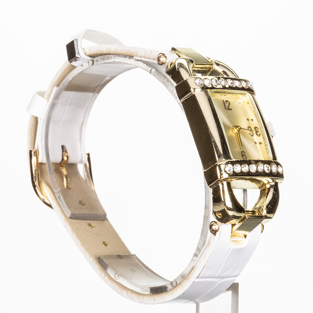 Pozlátené Zliatinové Sada s Bielym Emporia® Krištáľom