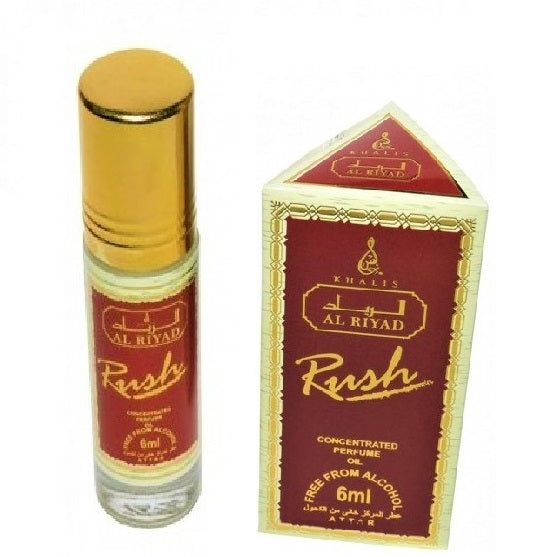 6 ml Parfémový olej Rush Orientálna ovocná vôňa pre mužov, 6 ml
