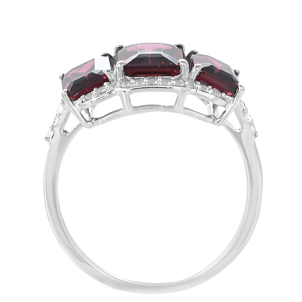 Strieborný Prsteň s Rhodolitovým Granátom