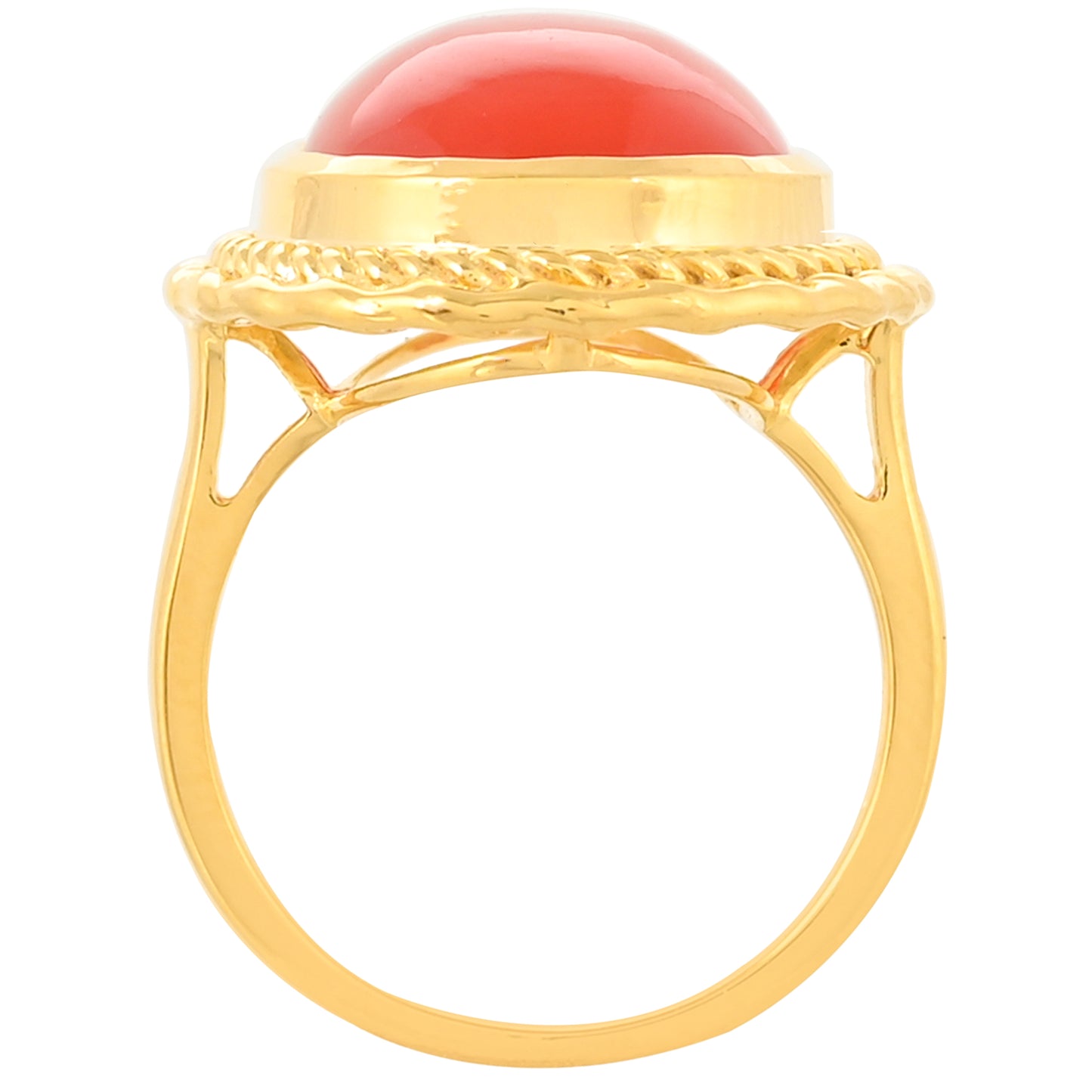 Pozlátený Strieborný Prsteň s Karneolom