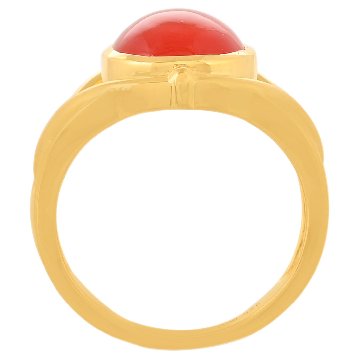 Pozlátený Strieborný Prsteň s Karneolom