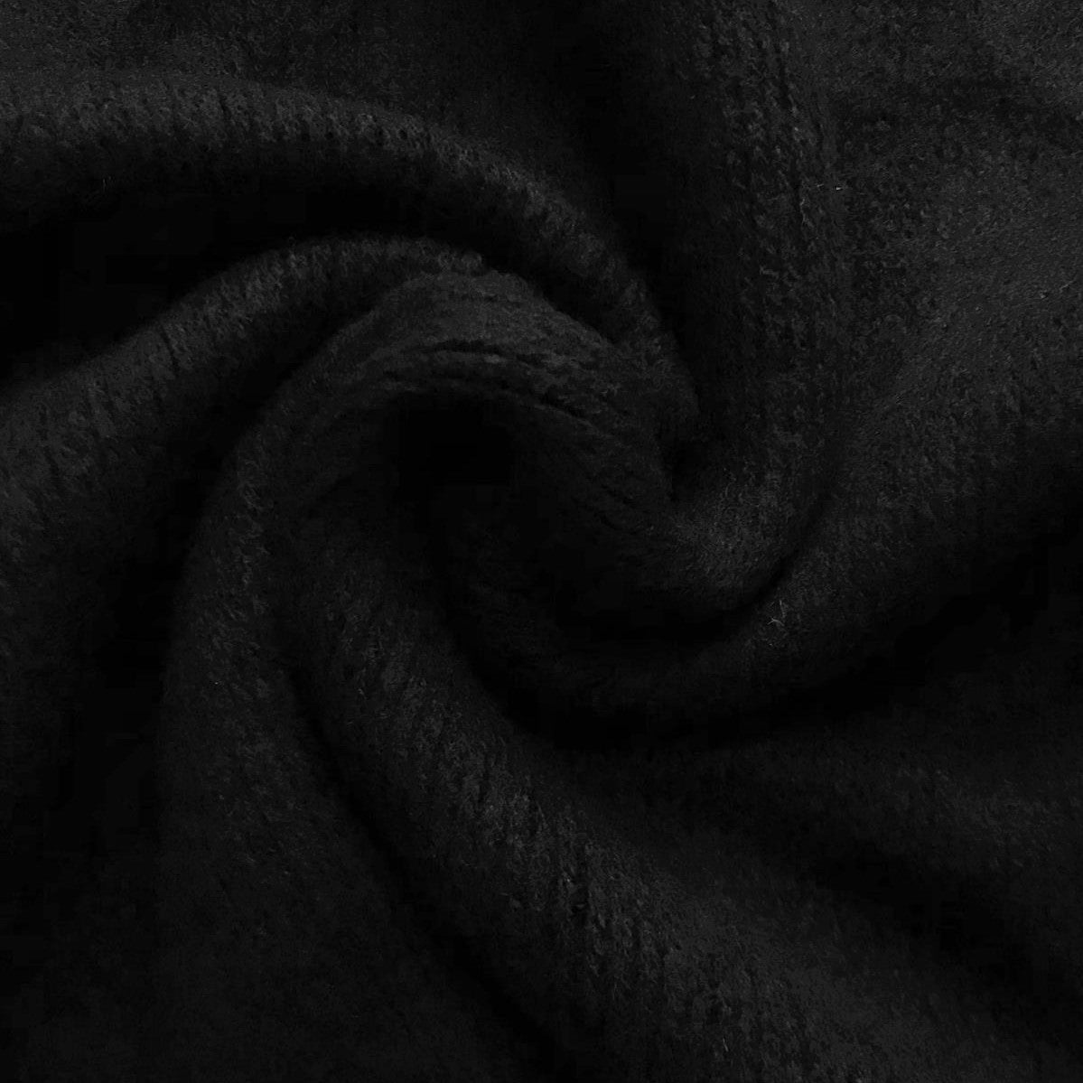 Pletené pončo, 50 cm x 70 cm x 335 cm, čierna