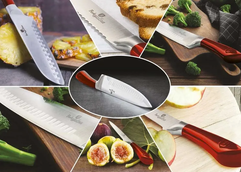 8-dielna Sada Nožov z Nerezovej Ocele so Stojanom, Infinity Line