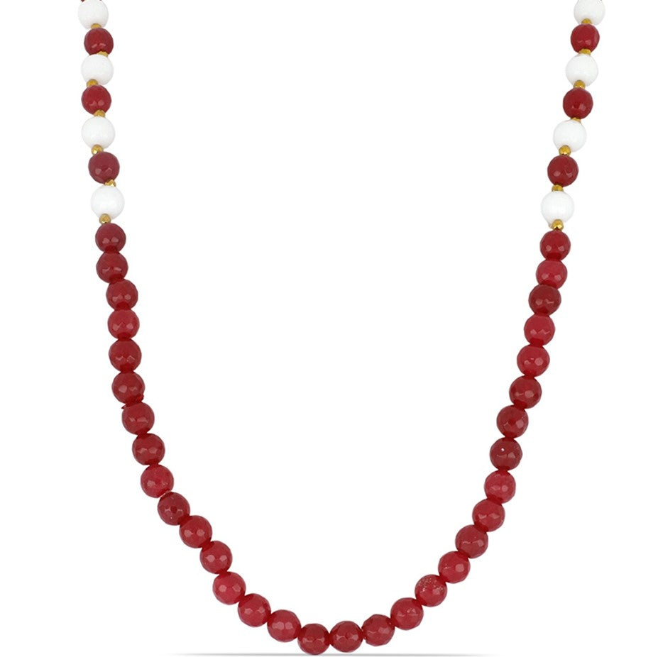 Nugetový Náhrdelník s so Zmiešaným Farebným Kremeňom a Hematitom