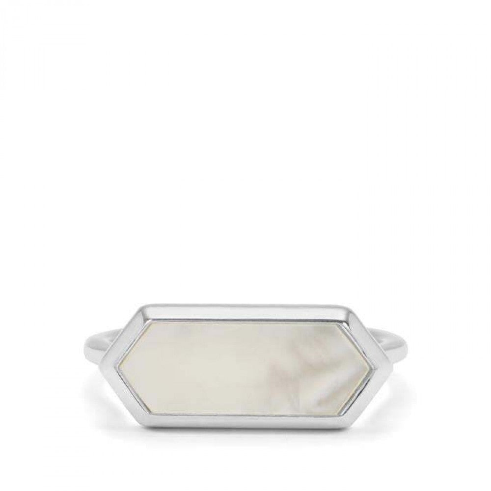 Pozlátený Strieborný Prsteň s Ružovou Lastúrou