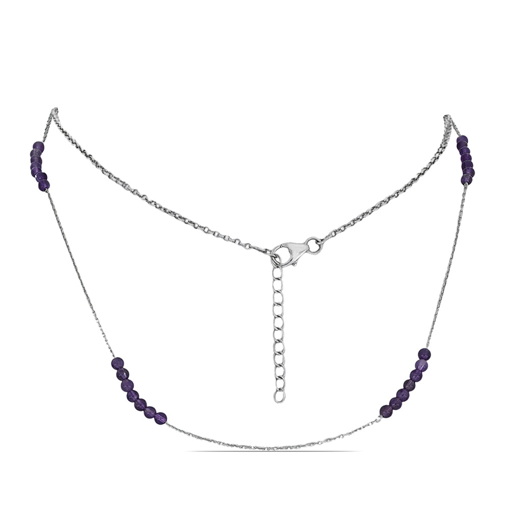 Strieborný Náhrdelník s Marockým Ametystom