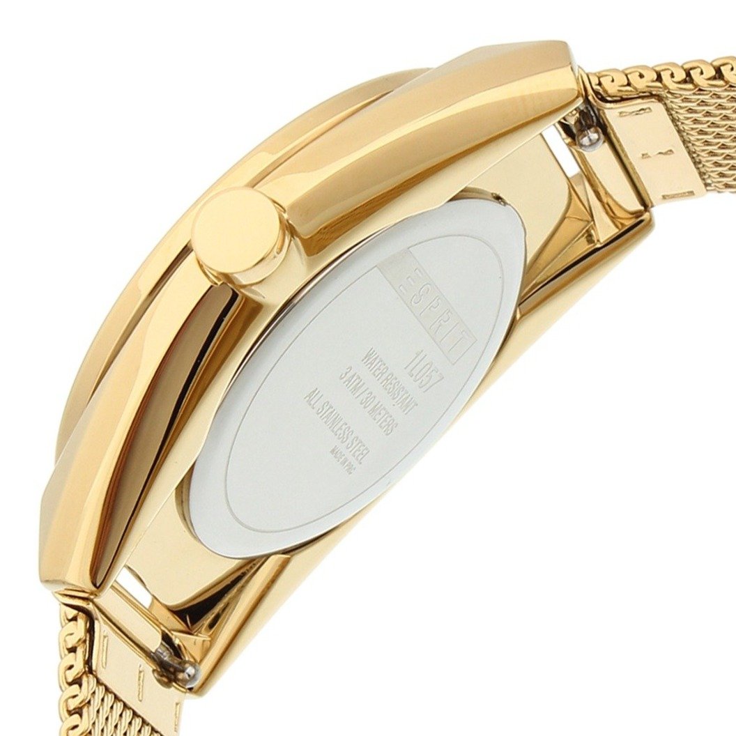 Esprit Dámske Hodinky z Nehrdzavejúcej Ocele v Zlatej Farbe
