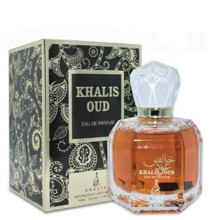 100 ml Eau de Parfum Khalis Oud Intenzívna Korenistá Oudová Vôňa pre Mužov a Ženy