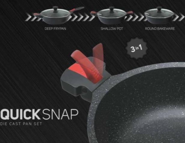 Berlinger Haus 3dielna sada panvíc s mramorovým povlakom, odnímateľnou rukoväťou a vekom