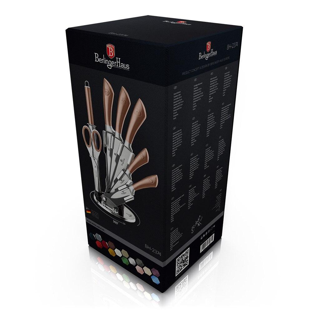 Berlinger Haus 8dielna sada nožov z nerezovej ocele so stojanom