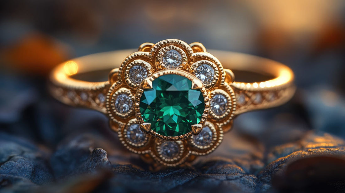 Letná elegancia: Ako nosiť strieborné a zlaté prstene zdobené smaragdom?