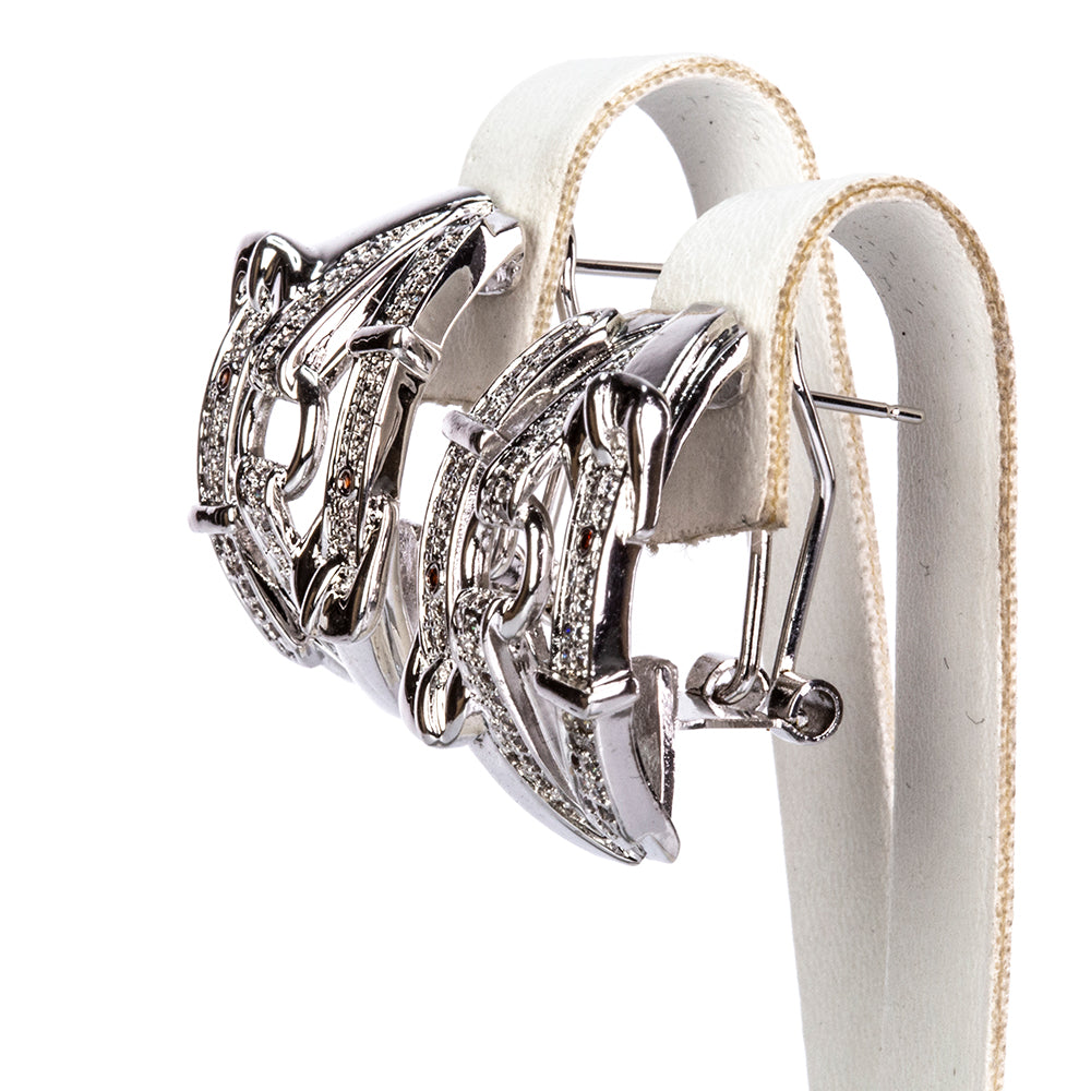 Pozlátené Zliatinové Sada s Bielym Emporia® Krištáľom ( Náhrdelník+Náušnice+Prívesok ) 3 