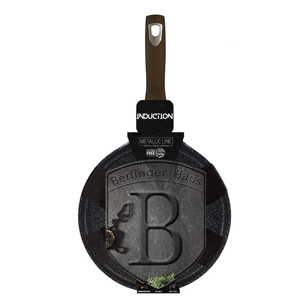 Palacinková panvica Berlinger Haus Metallic Line Shiny Black Edition, 28 cm, chránič zadarmo 2 