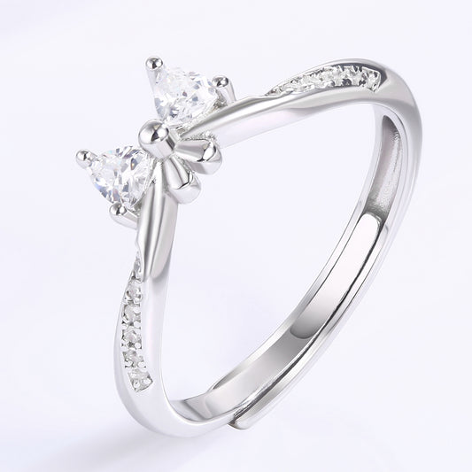 Pozlátený Zliatinový Prsteň s Bielym Emporia® Krištáľom