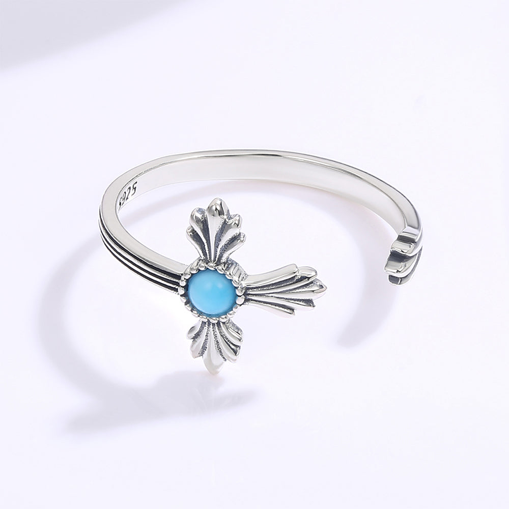 Pozlátený Zliatinový Prsteň s Modrým Emporia® Krištáľom 1 