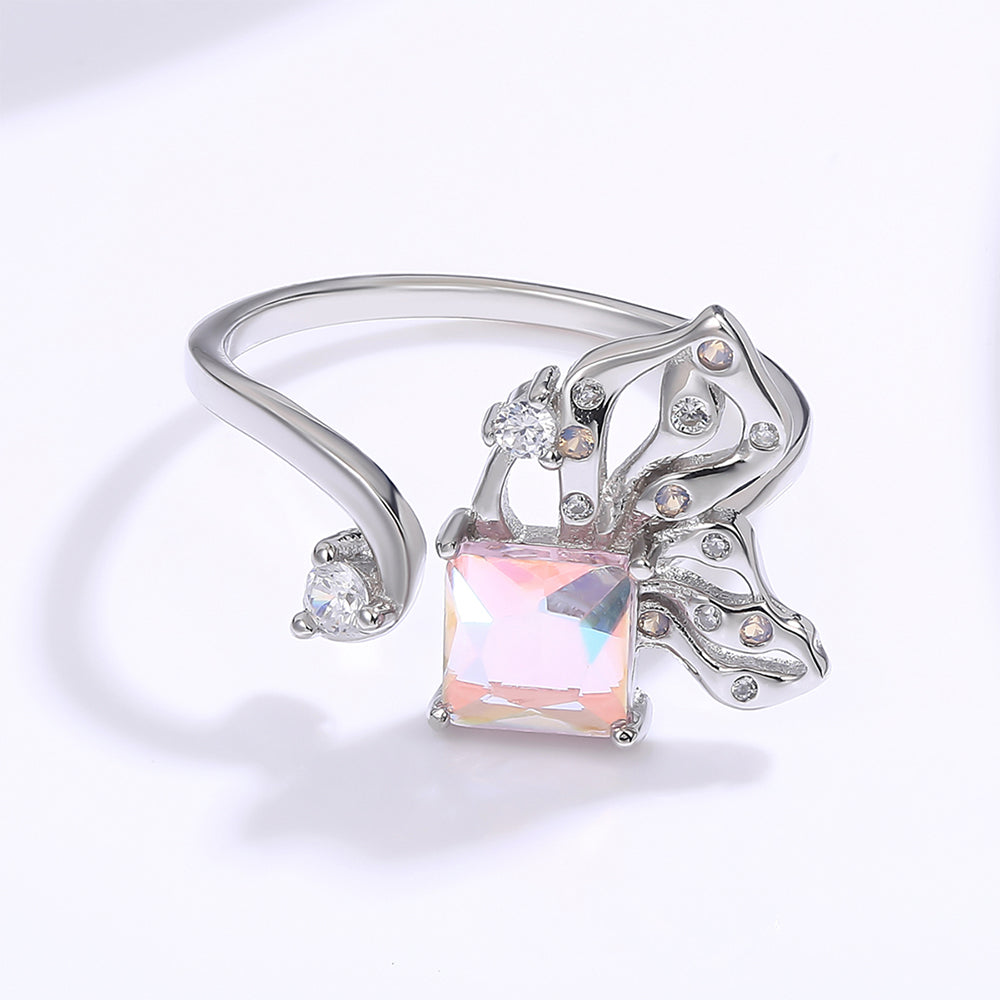 Pozlátený Zliatinový Prsteň s Ružovým Emporia® Krištáľom 1 