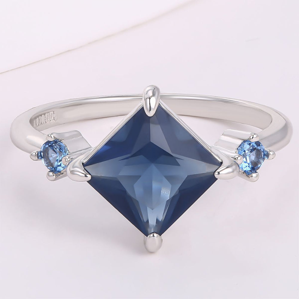 Pozlátený Zliatinový Prsteň s Modrým Emporia® Krištáľom 1 