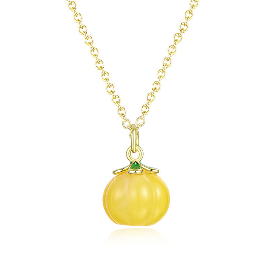 Pozlátený Zliatinový Náhrdelník s so Žltým Emporia® Krištáľom