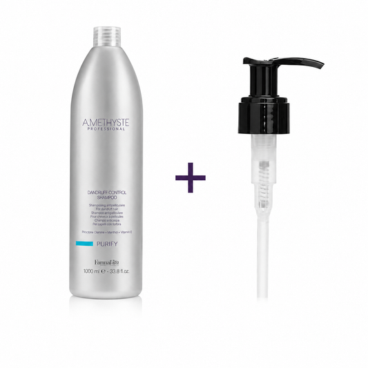 Šampón proti lupinám Amethyste Purify 1000 ml – k dispozícii s voliteľným dávkovacím čerpadlom