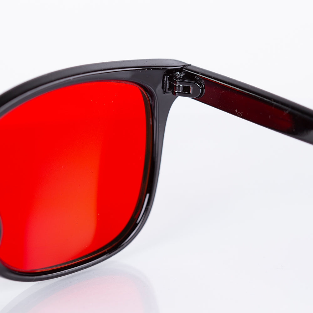 EMPORIA bluelight blocking glasses, red lens, black frame