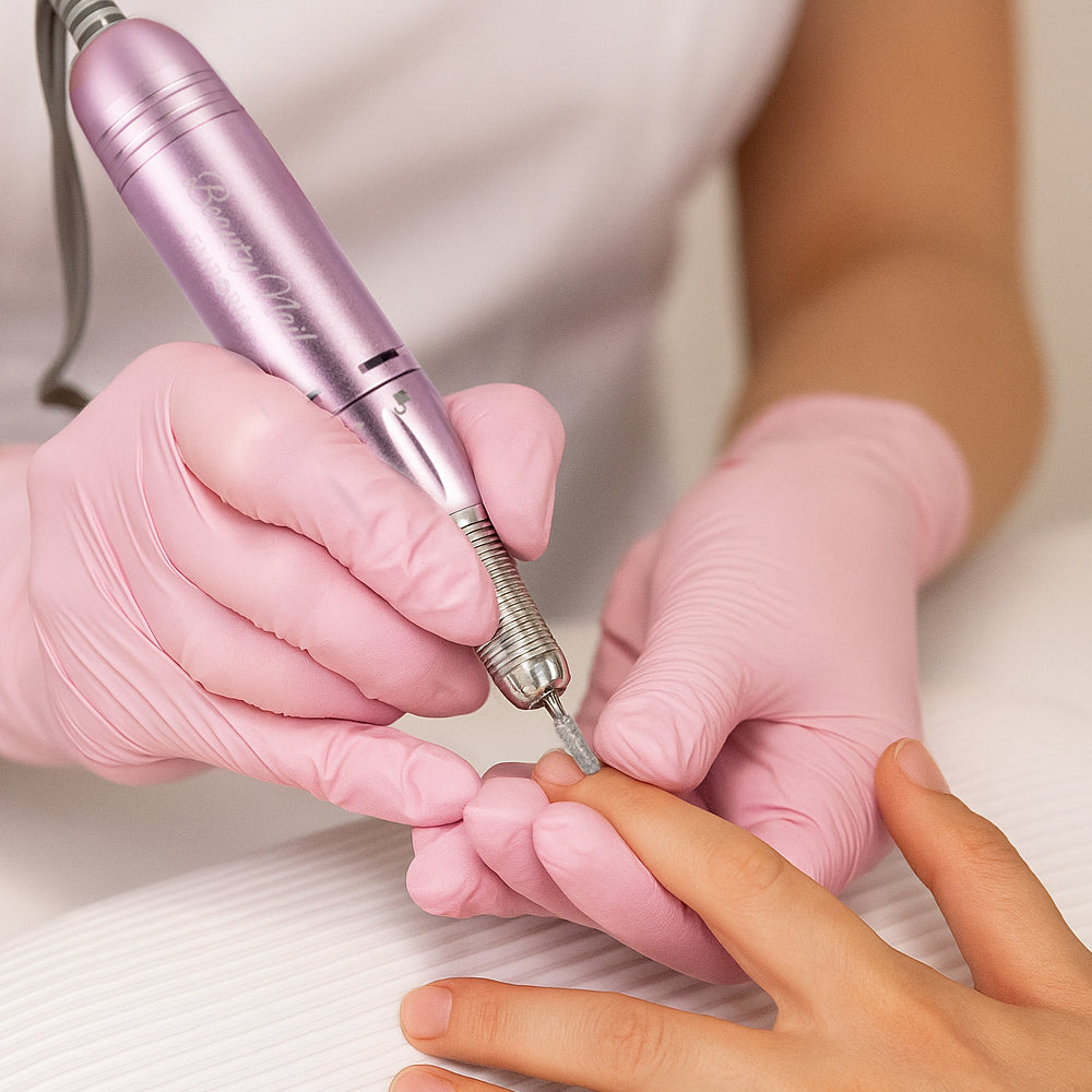 Profesionálny pilník na nechty Emporia Beauty Nail s vymeniteľnými hlavicami – ružový 3 