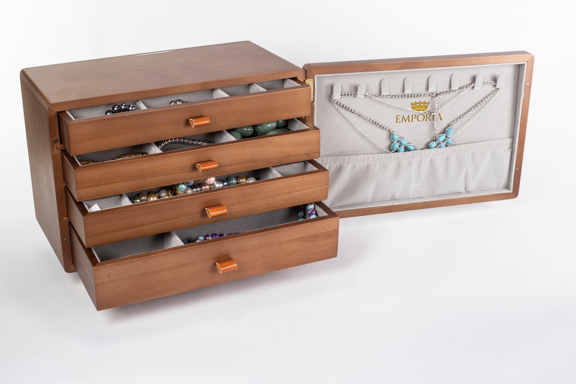 Mini truhla na šperky Emporia s viacerými zásuvkami 9 