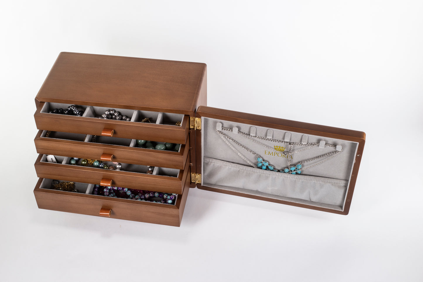 Mini truhla na šperky Emporia s viacerými zásuvkami